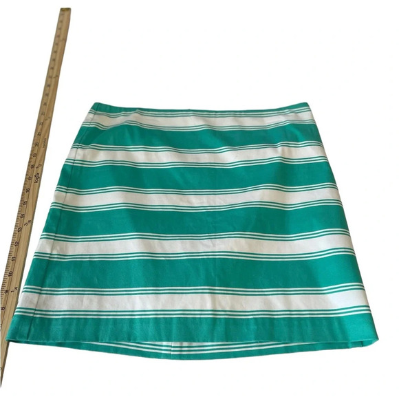 VINEYARD VINES Turquoise Blue Green White Striped Straight Pencil Skirt Size 10 - Picture 8 of 8